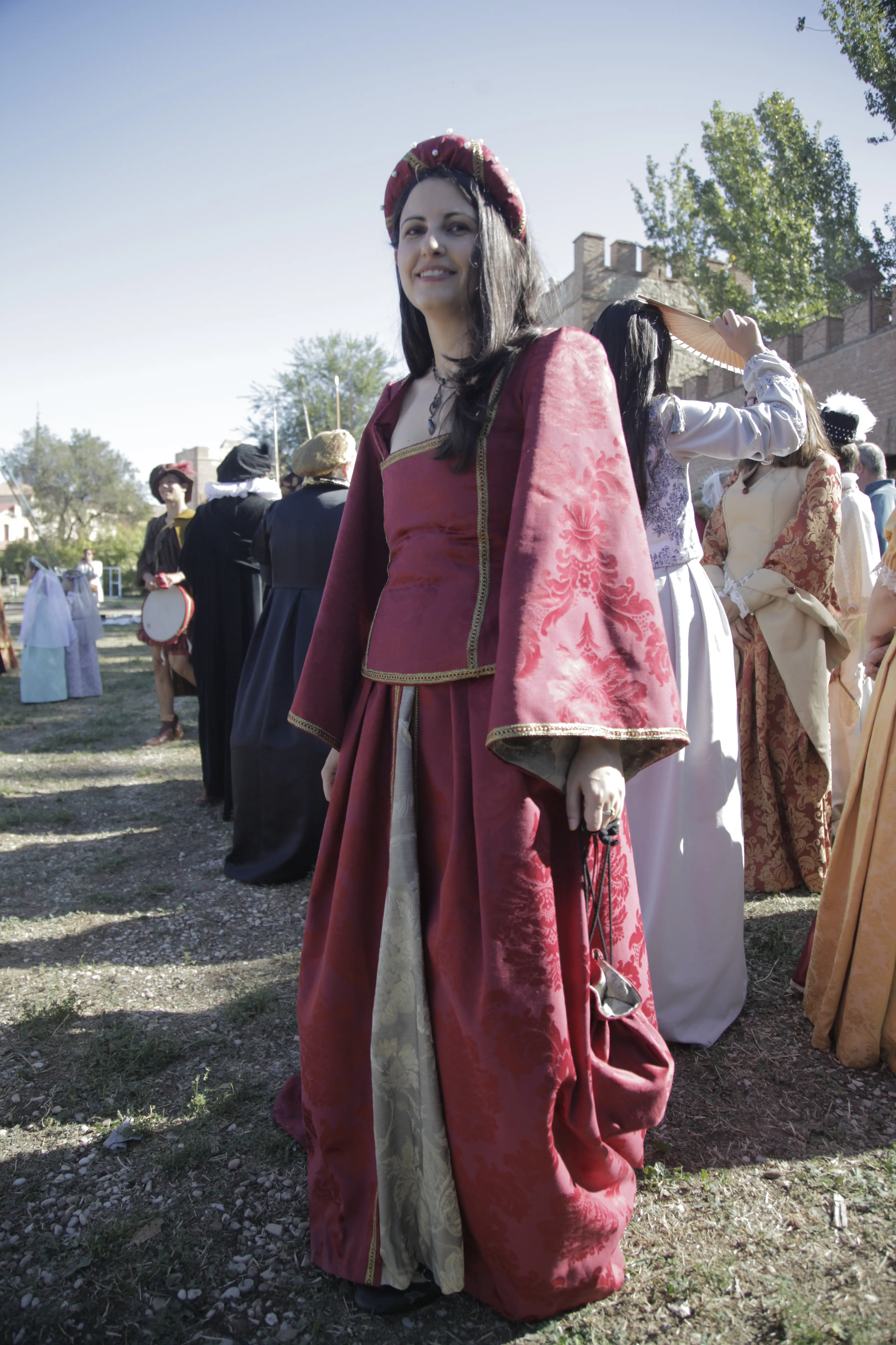 Dama damasco rojo campanilla — Mercado Cervantino 2022, confeccionado en Tresele